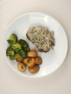 Beef Tenderloin with Mushroom Sauce